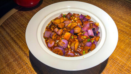 Chinese cuisine braised eggplant