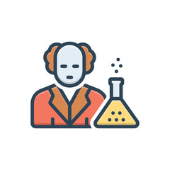 Color illustration  icon for chemist