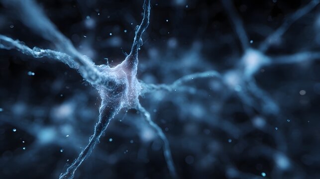 Intricate neural network visualization with digital lighting