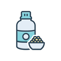 Color illustration  icon for alumina