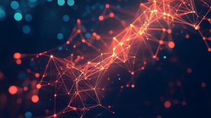 Creepy technologies and cryptocurrency concept with 3d polygon illustration background featuring abstract digital blockchain network, futuristic virtual currency symbols, and dark cybersecurity themes