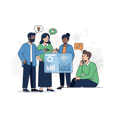 Diverse Team Discussing Business Strategy.