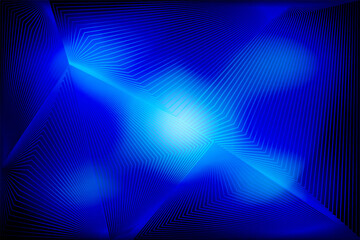 abstract blue background with lines and curves, Abstract blue background with glowing light rays and a wavy digital pattern