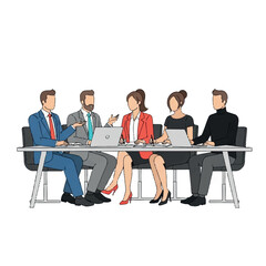 Diverse business people having a discussion in a boardroom meeting.