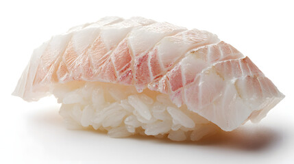 Fresh Tai Nigiri with Delicate Sea Bream Slices on a Bed of Sushi Rice - High-Resolution Image