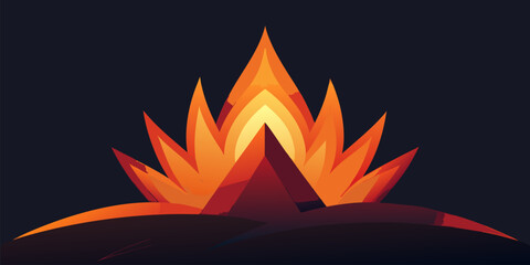 Dynamic abstract burst of glowing red and orange energy symbolizing fire heat and intense power perfect for energetic backgrounds and impactful designs