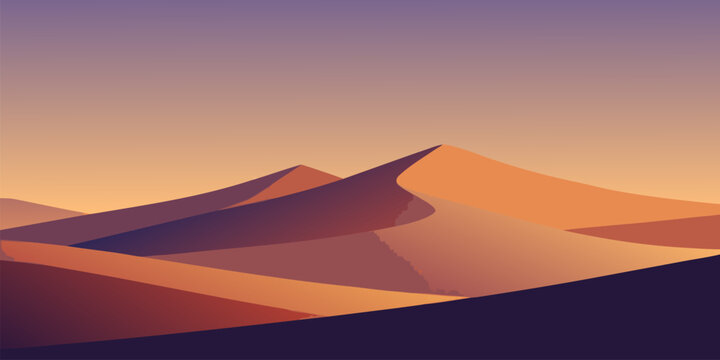 Minimalist desert landscape banner with a soft warm gradient evoking sand and sky perfect for advertising or promotional use