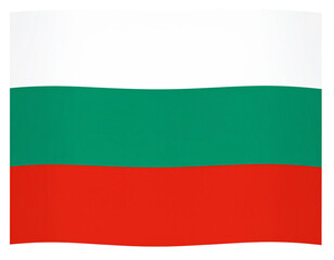 Fototapeta premium Flat Vector Bulgaria Flag with Horizontal Tricolor in Clean Minimalist Style