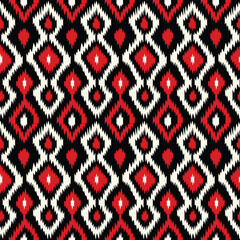 Japanese Tribal Diamond Stripe Vector Seamless Pattern