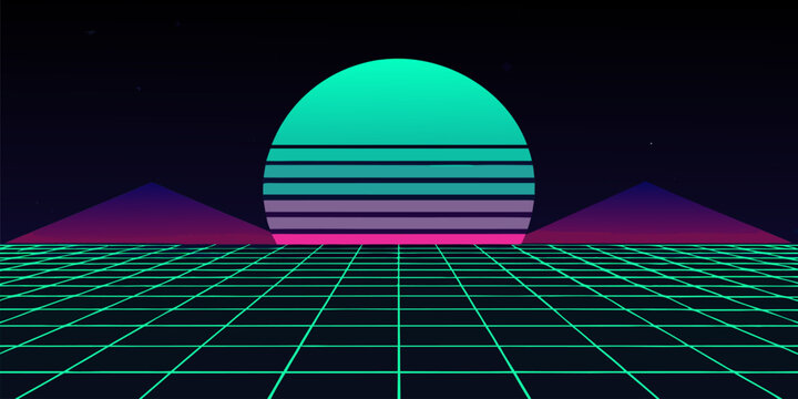 Dynamic neon green and black techno gradient banner with abstract digital matrix patterns perfect for futuristic tech advertising and event promotion