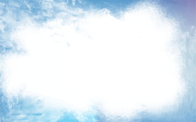 grunge blue background with frame, Blue grunge winter holiday background with a festive floral snowflake frame decoration