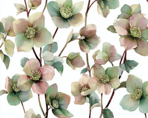 Realistic boho style illustration presents gentle floral beauty