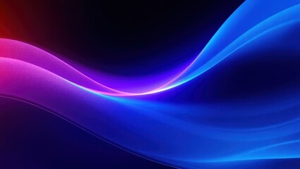 Fototapeta premium Vibrant Blue Purple Abstract Light Waves on Dark Background