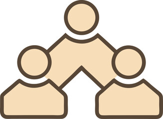 Teamwork and collaboration icon isolated on transparent background