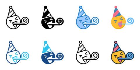 Celebration icon set multiple style collection 