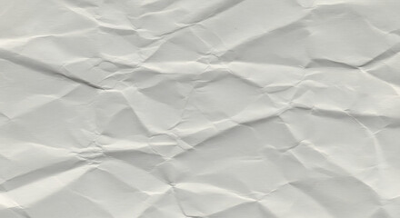 Fototapeta premium A macro shot of a piece of wrinkled paper with a subtle gray tint and deep shadows.