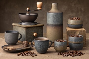 Still life of coffee brewing tools (1)