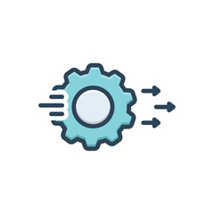 Color illustration icon for running gear