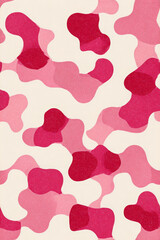 Abstract shapes create happy feeling on tile design and pink background