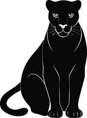 panther silhouette, panther shape, black panther, panther outline, panther figure
