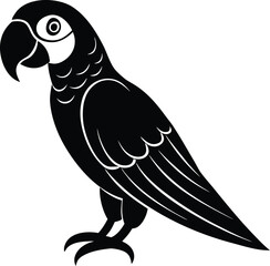 parrot silhouette, parrot shape, parrot outline, parrot figure, parrot icon, parrot design