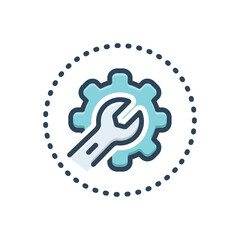 Color illustration icon for tuning