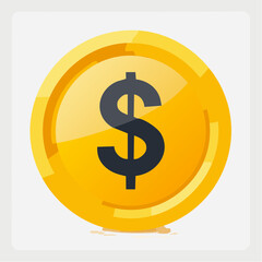 Obraz premium Cash Coin Illustration 