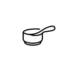 Vector art of minimalist cup isolated on white background, a sleek and modern design element