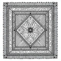 ornamental round frame doormat