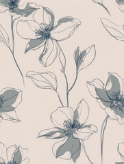Hellebore blossoms art create peaceful and minimalist design