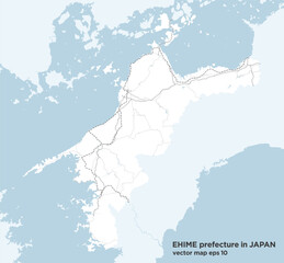 日本の愛媛県のシンプルなロードマップ