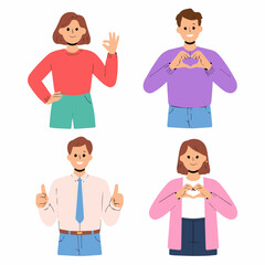 People Doing Sign Language Communication