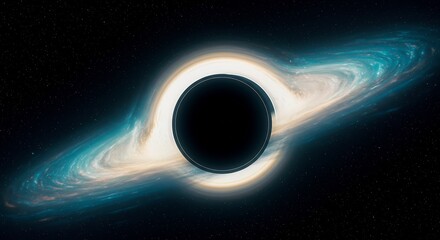 Mesmerizing Black Hole with Swirling Accretion Disk and Starry Expanse