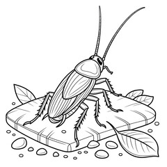 bug on a white background