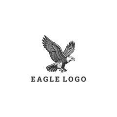 Fototapeta premium Eagle logo style icon design template vector illustration