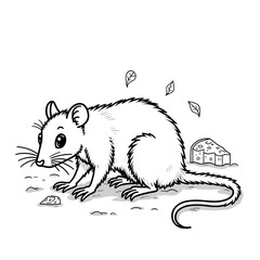 vector illustration of a mouse