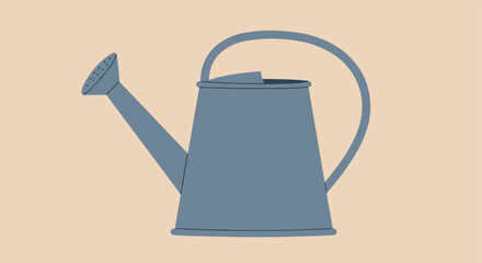 Obraz premium Blue watering can with long handle