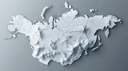 3D topographic map of Eurasia