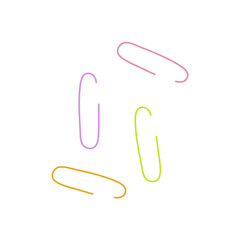 Paper clips icon. Vector illustration 