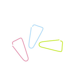 Paper clips icon. Vector illustration 