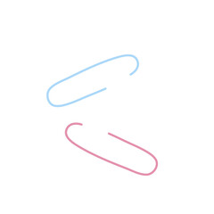 Fototapeta premium Paper clips icon. Vector illustration 