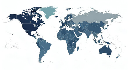 Global data insights visualized on a modern world map