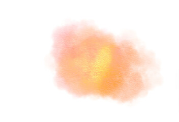 Abstract grunge rough watercolor brush strokes splashes on transparent background