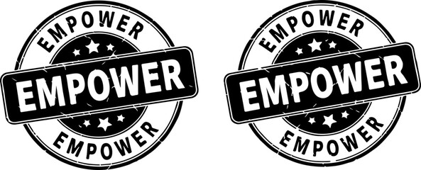 Obraz premium Set of 2 Empower grunge rubber stamps vector