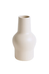 Minimalist Beige Ceramic Vase with Smooth Curves, Presenting a Modern and Elegant Decorative Accent for Interiors