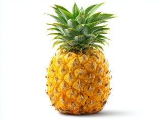Fototapeta premium pineapple piece isolated white background