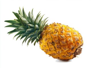 pineapple piece isolated white background
