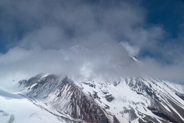 climbing mount kazbeg in georgia in summer