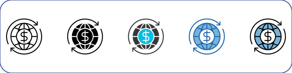 Macroeconomics Icon Pack Multistyle Illustration