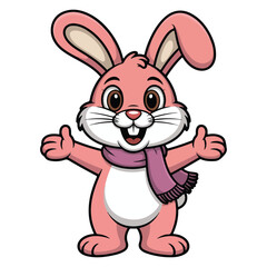 A funny cartoon Rabbit vector illustration